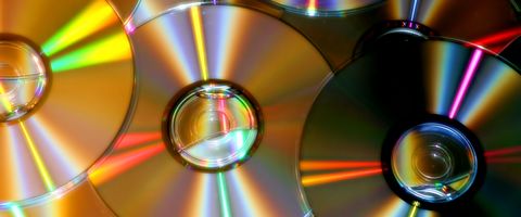 Discs overlapping, catching the light